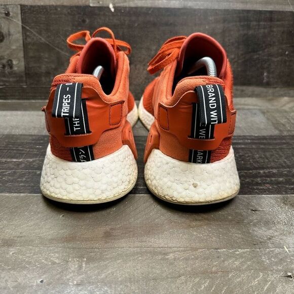 Adidas Men’s Size 11.5 NMD R2 Sneakers Future Harvest Orange Athletic Shoes - Picture 2 of 7